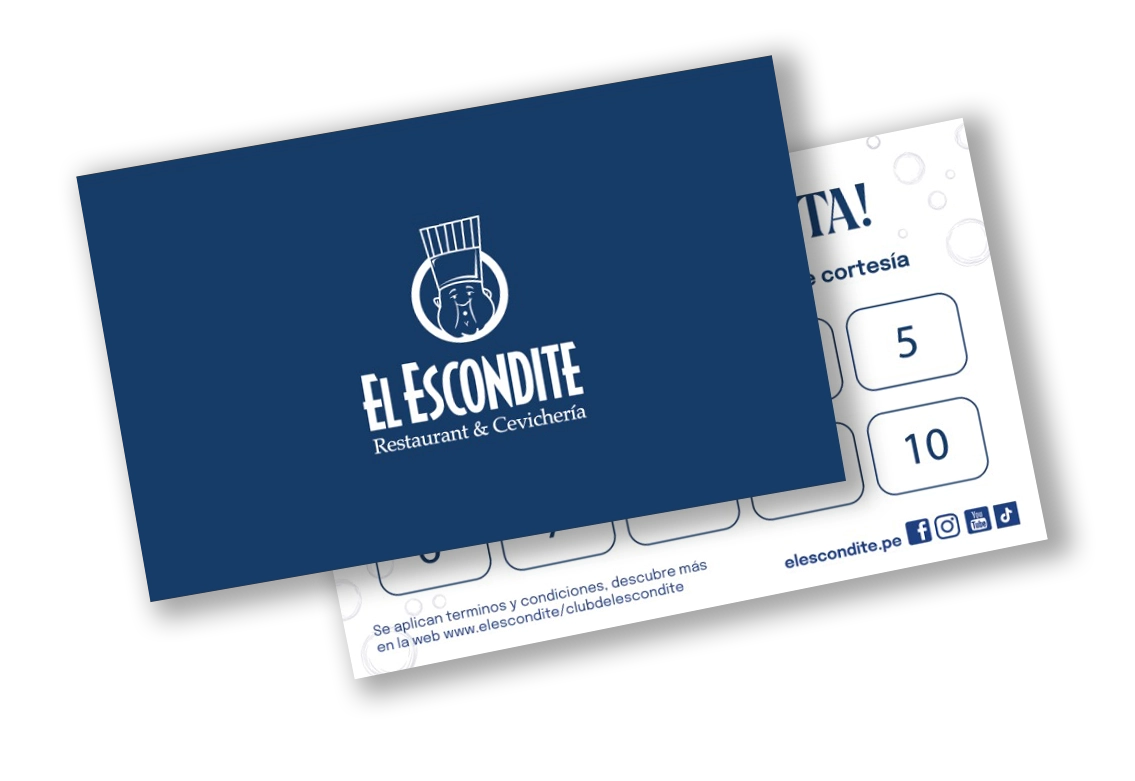 Club del Escondite - Tarjeta de fidelidad
